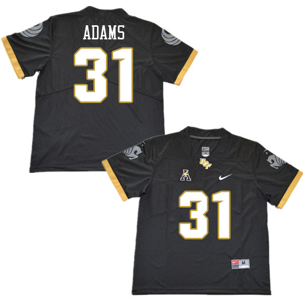 Men #31 Brandon Adams UCF Knights College Football Jerseys Stitched Sale-Black
